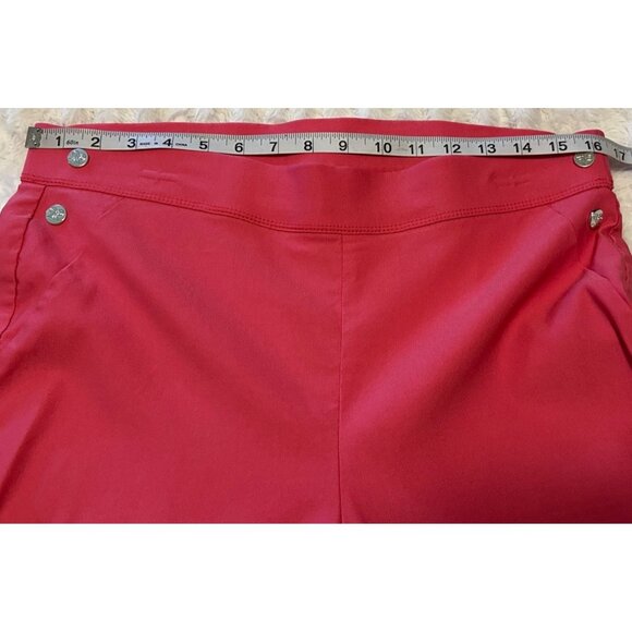 Women's Rafaella Comfort Pink Mid-Rise Capri Pants Viscose Nylon Blend Size 14 - Picture 7 of 15